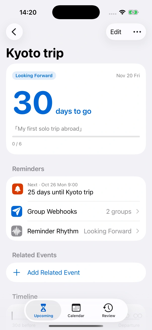 Prepare along the way.